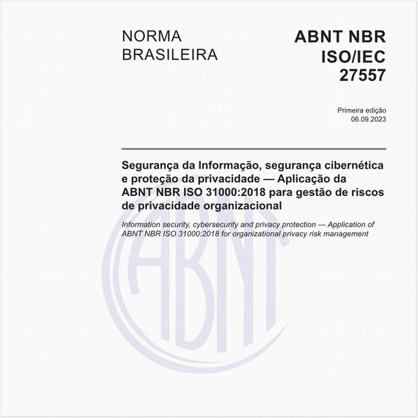 Target Normas ABNT NBR ISO IEC 27557 NBRISO IEC27557 Segurança