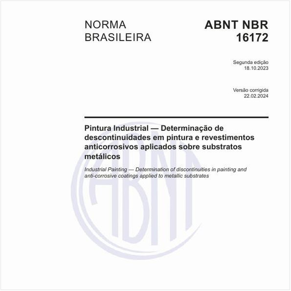 ABNT NBR 16172 NBR16172 Pintura Industrial — Determinação De