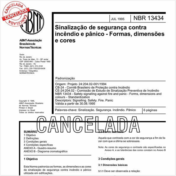 Abnt Nbr 13434 Nbr13434 Sinalização De Segurança Contra Incêndio E 3745