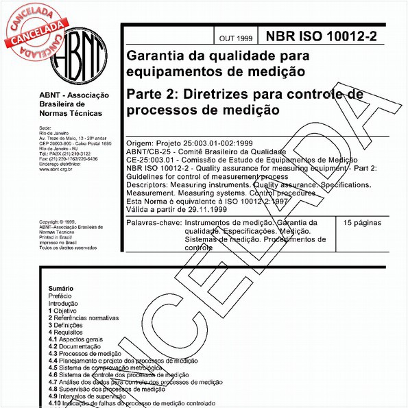 ABNT NBR 10017 NBR10017 Seleção de métodos de ensaio e requisitos