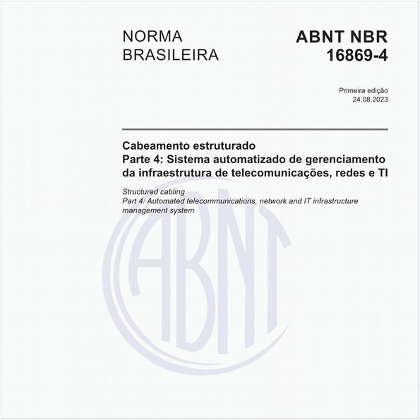 Target Normas: ABNT NBR 16869-4 NBR16869-4 Cabeamento Estruturado