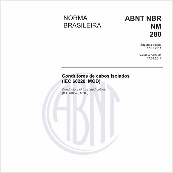 Target Normas Abnt Nbr Nm 280 Nbrnm280 Condutores De Cabos Isolados 1316