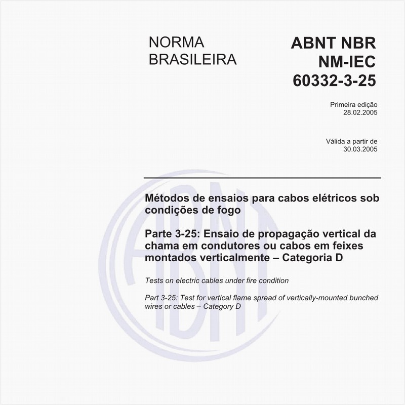 ABNT NBR 8661 NBR8661 Cabos de formato plano com isolação extrudada