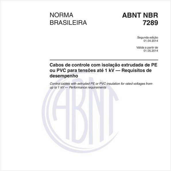 ABNT NBR 8661 NBR8661 Cabos de formato plano com isolação extrudada